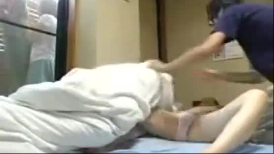 Husband takes advantage of a sick mother-in-law while wife is outside